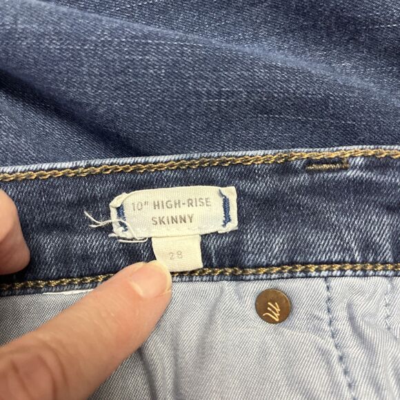Madewell Jeans 10" High Rise Skinny Women's Size 28 EUC Medium Wash Stretch - Picture 7 of 8
